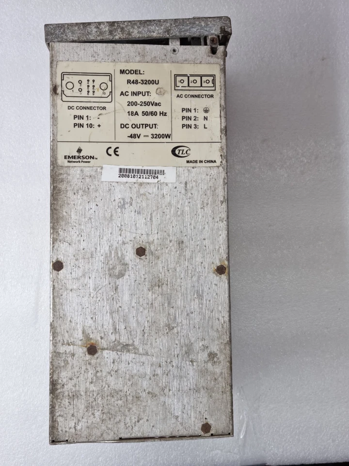 Emerson R48-3200U 3200W 48V DC Rectifier Power Module *Untested*